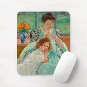 Young Mother Sewing   Mary Cassatt Mouse Mat