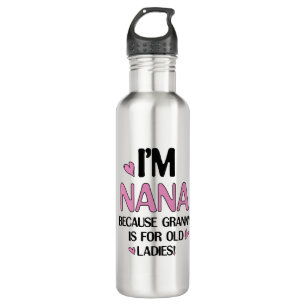 Young Nana Graphic Nana Clipart Design Grandma Art 710 Ml Water Bottle