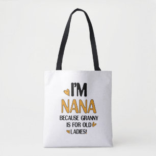 Young Nana Graphic Nana Clipart Design Grandma Art Tote Bag