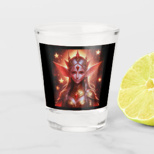 Young Night Elf Girl In Gold Costume Shot Glass