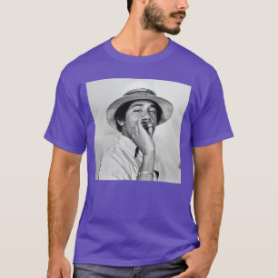 Young Obama College smoking vintage Barack Obama T-Shirt