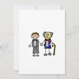 Young Old White Asian Gay Grooms Invitation