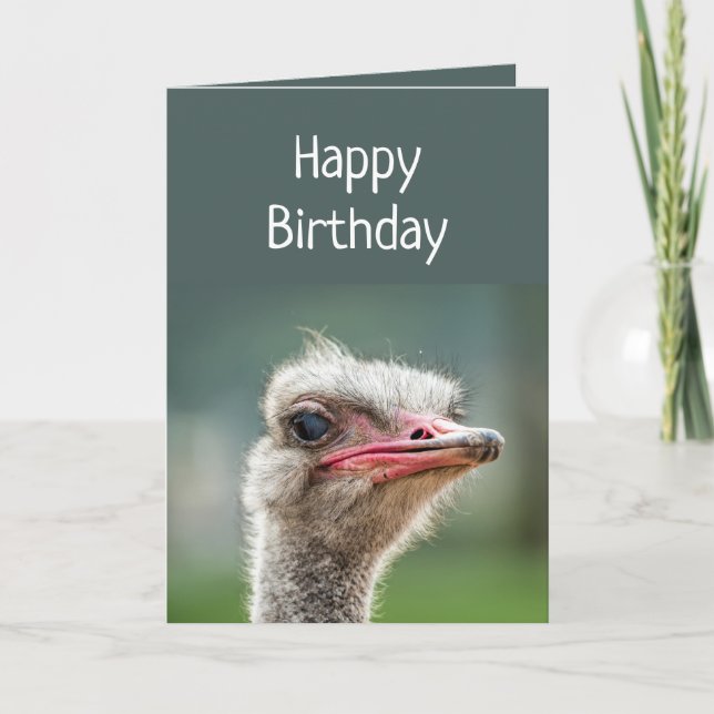 Young Once Your Turn Over Judgemental Ostrich Card (Front)