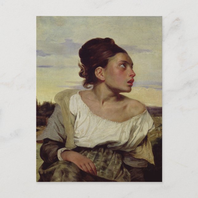 Young Orphan in the Cemetery, 1824 Postcard (Front)