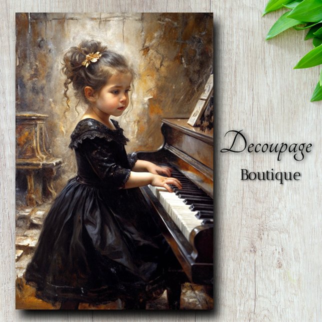 Young Pianist Decoupage Tissue Paper (Young Pianist Decoupage Tissue Paper By Decoupage Boutique)