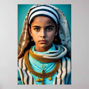  young, poor, brown girl from North Africa Poster
