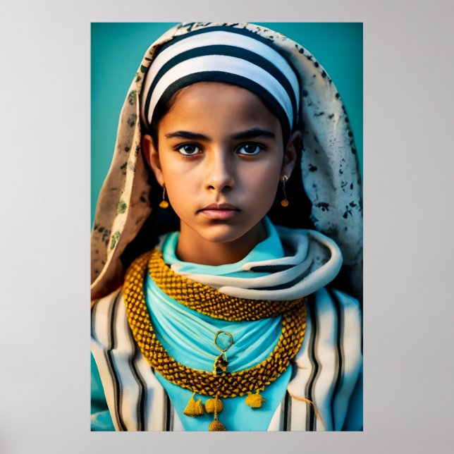  young, poor, brown girl from North Africa Poster (Front)