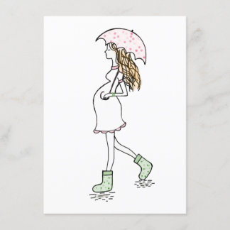 Young, Pregnant Lady Kickin' It Card