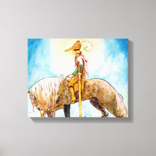 Young Prince on a Horse Canvas Print