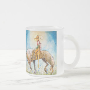 Young Prince on a Horse Frosted Glass Coffee Mug