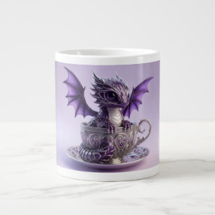 Young Purple & White Fairmont Dragon In A Tea Cup