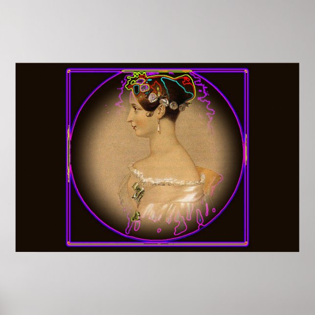 Young Queen Victoria wired Poster (Front)
