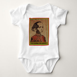 Young Ras, Young Haile Selassie I, Jah Rastafari Baby Bodysuit
