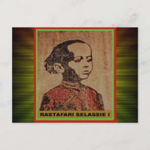 Young Ras, Young Haile Selassie I, Jah Rastafari Postcard