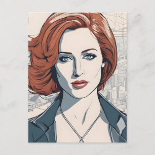 Young Redhead Beauty Postcard