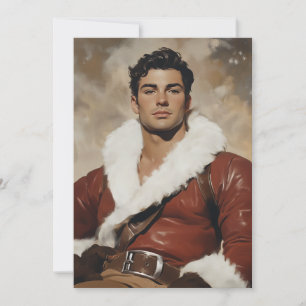Young Santa - Dashing Portrait of Christmas past Holiday Card