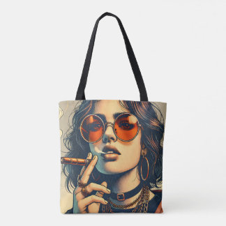 Young Sassy Women Print Tote Bag