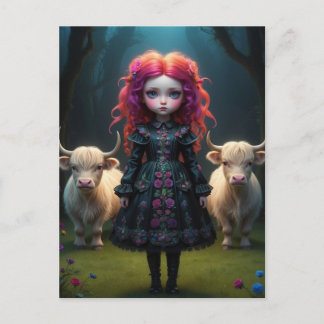 Young Scottish girl Postcard