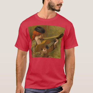 Young Spanish Woman with a Guitar by Auguste Renoi T-Shirt