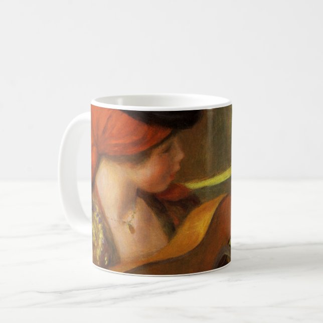 Young Spanish Woman with a Guitar by Pierre Renoir Coffee Mug (Front Left)