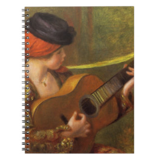 Young Spanish Woman with a Guitar by Pierre Renoir Notebook