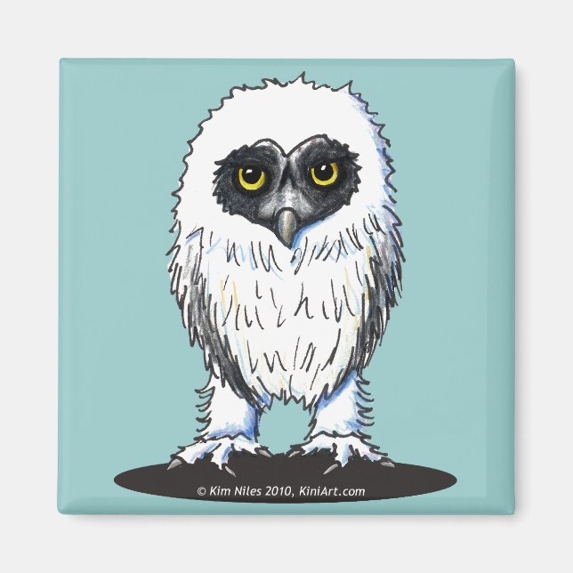 Young Spectacled Owl Magnet (Front)