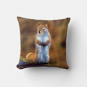 Young Squirrel Standing Tall Cushion