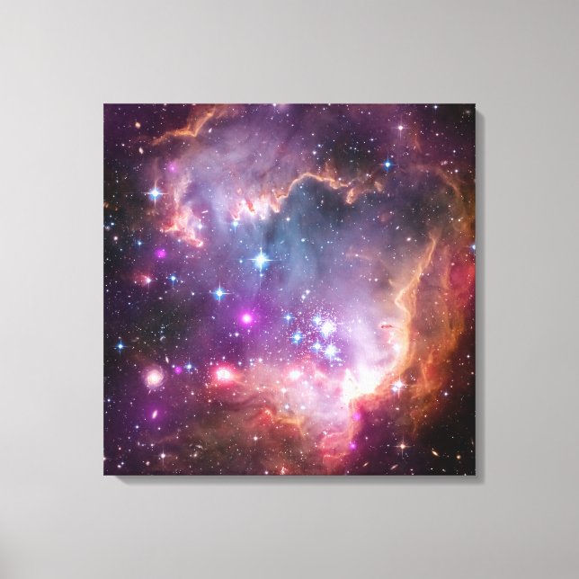 Young Stars In The Small Magellanic Cloud. Canvas Print (Front)