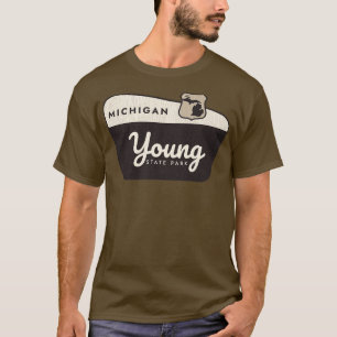 Young State Park Michigan Welcome Sign T-Shirt