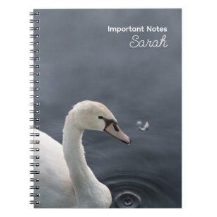 Young Swan on Lake Personalised Notebook