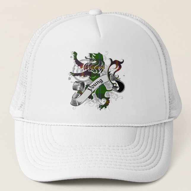 Young Tartan Lion Trucker Hat (Front)