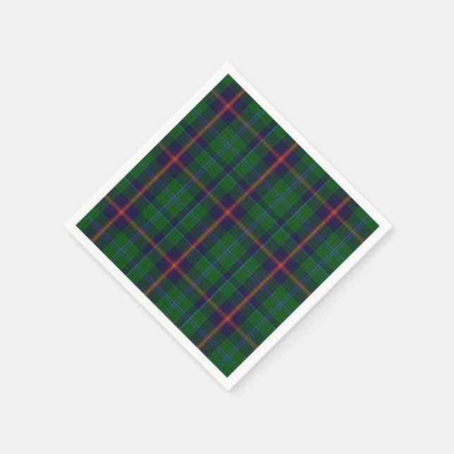 Young Tartan Plaid Paper Napkins (Corner)