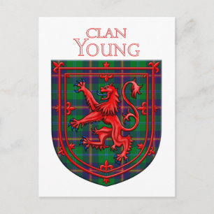 Young Tartan Scottish Plaid Lion Rampant Postcard