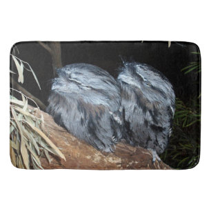Young Tawny Frogmouth Owls Resting, Bath Mat