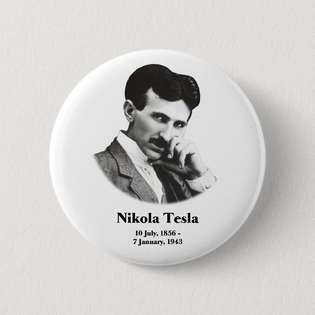 Young Tesla 6 Cm Round Badge (Front)