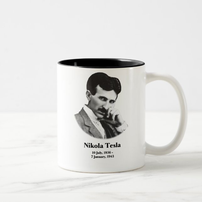 Young Tesla Two-Tone Coffee Mug (Right)