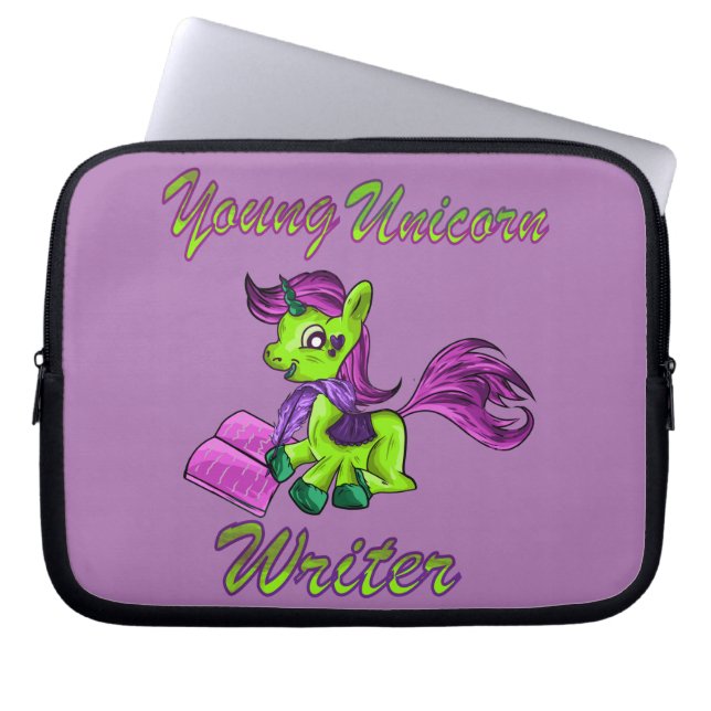 Young Unicorn Writer Book Sleeve (Front)