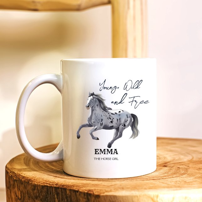 Young wild and free galloping Appaloosa custom Coffee Mug (Creator Uploaded)