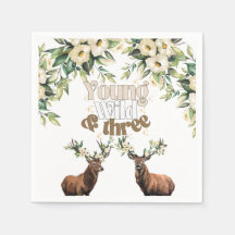 Young wild and free woodland party Paper Napkin