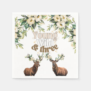 Young wild and free woodland party Paper Napkin
