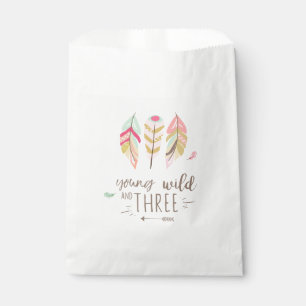 Young Wild and three favour bag Boho Feathers