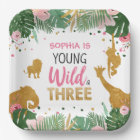 Young Wild and Three Girl Pink Safari Animals