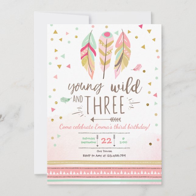 Young wild and three invite Girl Pink Gold 3rd (Front)