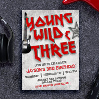 Young Wild and Three Rock Invitation