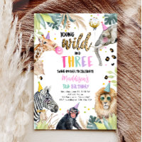 Young Wild and Three Safari Party Animals Birthday