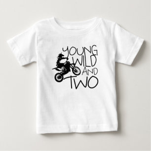 Young Wild and Two Motocross Baby T-Shirt
