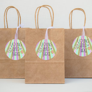 Young, Wild & Three   B-Day Favour Sticker   Cools