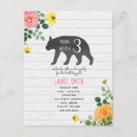 Young Wild Three Bear Wildflower Birthday