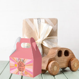 Young, Wild & Three   Birthday Favor Box   Pink