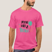 Young, Wild & Three – Cute 3rd Birthday Design